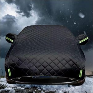 Media Funda Coche Antigranizo para DS 3 E-Tense, Funda Coche Exterior Impermeable, 4 Capas Acolchado Grueso Anti-Impacto, Resistente Granizo Sol Lluvia UV Nieve