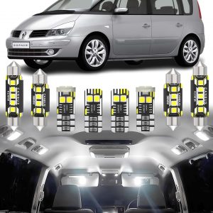 BMT xms Kit de Luces LED Interior para Renault Espace 4 IV 2003-2006/2, Blanco Brillante 6000K,18 Piezas