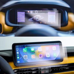 GAFAT Compatible con Jeep Avenger 2023-2025 2026 10,25″ Navigation + Instrument Cluster Protector de Pantalla, Nano Pantalla para Avenger EV Hybrid Uconnect Touchscreen, 6H Antiarañazos [4 unidades]