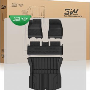 3W Alfombrillas 4 PCS para Tesla Model 3 Highland 2024-2025, Incluyendo Alfombrilla de Maletero en Material Thorex™ Premium, Aptas para Todas Las Estaciones, Antideslizantes e Impermeables