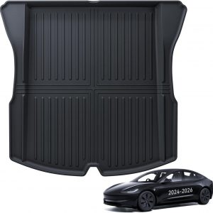 Alfombrilla del Maletero para Tesla Model 3 2024-2026 Alfombrilla Protectora TPE para Todo Clima Trasera, Antideslizante e Impermeable para Tesla Model 3 Highland Accesorios