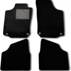 Alfombrillas de Coche Opel Corsa C de 2000 a 2006, a Medida, Antideslizantes, talonera de Goma Reforzada, Botones de fijación