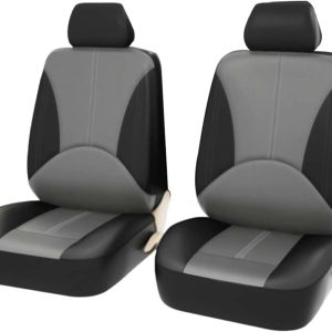 Fundas Asientos Coche para Opel Mokka/Mokka Electric, Cómodo Transpirable Antideslizantes Delanteros Cubreasientos Juego de Protectores Accesorios,B Grey