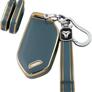 ontto Funda para llave de coche compatible con Kia Sportage 2026 Sorento Hybrid EV3 EV5 EV6 EV9 K8 K4 TPU Funda para llave de 4 botones