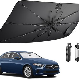 BIBIBO Compatible con Mercedes-Benz Clase A W177 2018-2025, GLA X156 2013-2019 Parasol Parasol Parasol Parabrisas Coche Parasol Parasol Parabrisas Coche Parasol Clase A Accesorios