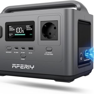AFERIY 400W Estación de Energía Portátil, Generador Solar de 256Wh, （Envío en 2 días）Batería LiFePO4 de Carga Rápida con salida de CA de 220-240 V, puertos USB, SAI para Camping, Viajes
