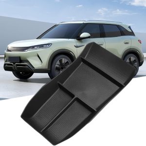 Bandeja organizadora de almacenamiento para consola central con ranuras para tarjetas para Byd Atto 2 2025 2026, caja de inserción de material ABS negro para interior del coche