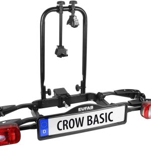 EUFAB 11569 Crow Basic – Portabicicletas de bola para 2 bicicletas eléctricas