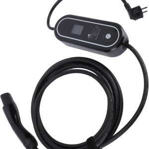 Akozon Cargador EV Nivel 1 Nivel 2, Portátil 23FT 16A con Adaptador de 120V Carga Programada de Corriente Ajustable, Reemplazo para el Modelo Y 3 S X