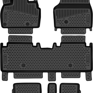 Element Alfombrillas de Goma 3D aptas para KIA EV9 2021, eléctricas, 100% aptas para Todo Tipo de Clima, de TPE, Borde Alto, Impermeables, Antideslizantes, inodoras