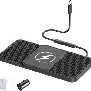 Cargador Inalámbrico Coche para MG MG4 EV MG Cyberster, Cargadores Inalámbricos Teléfono Móviles para Coches Antideslizante,A
