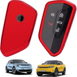 GAFAT Compatible con 2025 Ford Explorer EV/Capri 2025 2026 Funda para Llave, Explorer Electrico Carcasas para Llaves, TPU Gel de sílice, Accesorios Capri, 2025 Explorer EV Accesorios (Rojo)