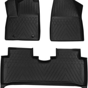 3 Piezas Alfombra de Pie de Coche, Alfombra de Piso de Coche para BYD Atto 3 Accesorios Interiores Antideslizante Inferior Impermeable a Prueba de Polvo TPE Alfombras de Piso
