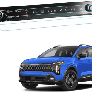BIXUAN Nano Protector de Pantalla Compatible con 2025 2026 Nuevo Facelift Kia Sportage NQ5 Protector de Aire Acondicionado Sportage 2026 Accesorios [Nanofilm 2 unidades]