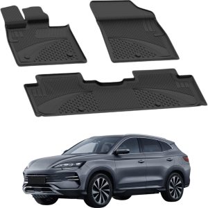 Sahler Alfombrillas de Coche compatibles con BYD Seal U DM-I 2024-2026 | 4.5D Premium TPE Goma Antideslizante Alfombrillas de Goma Impermeable para Coche Negro