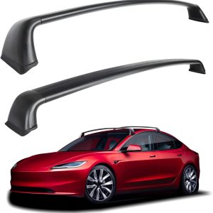 Barras transversales de techo de aluminio para Tesla Model Y, con cierre antirrobo