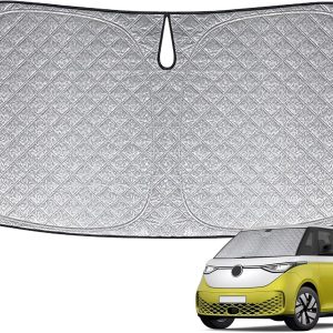 Parasol de Ventana Delantera de Coche Repuesto para VW ID. Buzz 2022-2026, Parasol para Parabrisas de Coche en el Interior Plegable, Protección UV Reflectante contra el Polvo