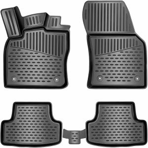 ELMASLINE Juego de Alfombrillas de Goma 3D para Audi Q4 e-Tron (FZ) 2021-2026 | Borde Extra Alto | Accesorios Alfombrillas