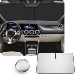 [Upgrade] CDEFG Compatible con Mercedes Benz GLA H247 2020-2026 / EQA 2022-2026 Protección Solar Cubiertas Parasol Parabrisas Delantero Parasol Parabrisas Coche Parasol Accesorios