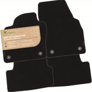 Green Edition – Alfombrillas para Volkswagen Polo 6, Terciopelo Reciclado, 4 Piezas, 100% Fabricadas en Alemania, Calidad de Fabricante Original, Polo Vi (año de fabricación 2017-2021, Tipo AW)