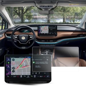 BIXUAN Protector de pantalla 13″ compatible con Skoda Enyaq iV 2021 GPS Navegación Protector de pantalla transparente 9H nano película protección