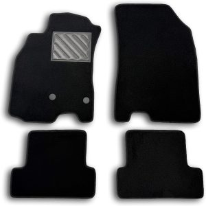 Alfombrillas para Renault Megane III Berlina/Sportour/Coupe 2008-2015 A Medida, Antideslizantes, talonera de Goma Reforzada, Botones de fijación