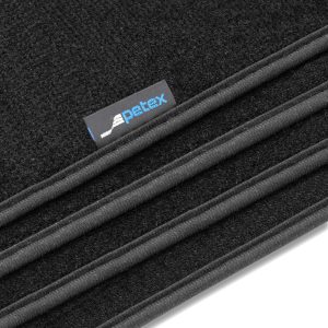 PETEX Juego de Alfombrillas de Coche para Cupra Tavascan a Partir de 12/2023, en Terciopelo, Pluto, 4 Piezas, Color Negro