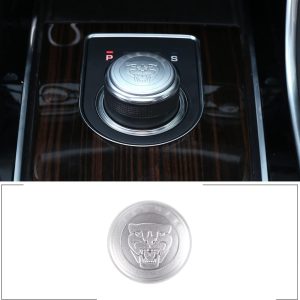 Ajuste para Jaguar Decoración Interior del Coche Perilla de Cambio de Marchas Panel Cubierta para Jaguar XF XE XJ XJL F-Pace 2016 Perillas de Cambio Etiqueta