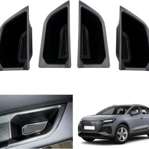 GAFAT Compatible con Audi Q4 e-tron Sportback EV 2021-2025 2026 Caja de Almacenamiento, Organizadora Hebilla de Puerta Bandeja, Q4 etron Accesorios [4 PZS]