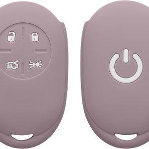 kwmobile Funda Compatible con Fiat 500E Llave de Coche de 4 Botones – Carcasa Protectora de Silicona para Llave de Coche – Case en Nube Violeta