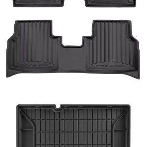 MOTOS Set de alfombrillas de goma y alfombrillas de maletero para Volkswagen ID.4 desde 2020 Mejora la comodidad de tus viajes con la alfombrilla antideslizante para coche 3D- alfombrillas para todo t