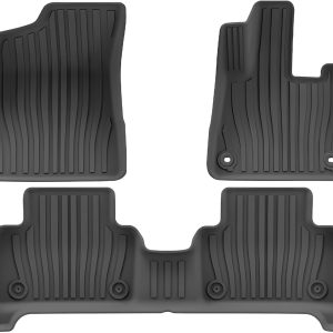 LUWU juego de 3 piezas compatible con Volvo EX30 2024 2025 Reino Unido alfombrillas de coche (delantero + trasero) TPE goma antideslizante alfombrillas resistentes impermeables para todo clima