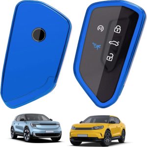 GAFAT Compatible con 2025 Ford Explorer EV/Capri 2025 2026 Funda para Llave, Explorer Electrico Carcasas para Llaves, TPU Gel de sílice, Accesorios Capri, 2025 Explorer EV Accesorios (Azul)