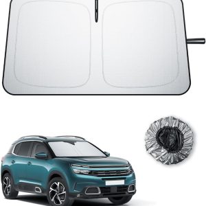 BIBIBO Compatible con Citroen C5 Aircross/Hybrid 2018-2025, protección Solar, protección UV, Parabrisas Delantero, sombrilla de Coche, Tela sin Arrugas, Parasol Interior, Parabrisas C5 Aircross