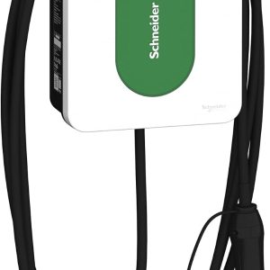 Schneider Electric Smart Wallbox Schneider Charge 11kW, Columna de Carga para Coche eléctrico, Cable T2 de 7 m, detección de 6 mA, Control de aplicación, Interior y Exterior