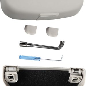 GAFAT Compatible con Volvo XC40 XC60 XC90 V60 V90 S60 S90 2018-2025 2026 2027 Soporte para Gafas de Sol, Estuche para Guardar Gafas, Organizador Interior Accesorios (Gris)