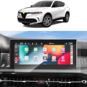 SKTU [2 protectores de pantalla compatibles con Alfa Romeo Tonale 2022-2024 GPS Navigation PET Protector de pantalla de 10,25 pulgadas