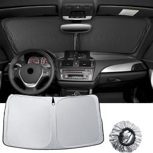 LUWU [Mejorado] Parasol Coche Compatible con BMW Serie 1 F20 F40 / Serie 2 F22 F44 2012-2025 Parasol para Parabrisas Delantero Plegable Protección UV Accesorios 1er 2er