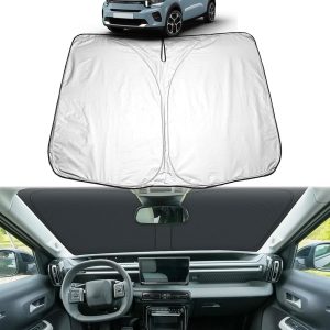 [Update] GAFAT Compatible con Citroen C3 2025 2026 2027 Parasoles Interior, C3 IV (CC21) Accesorios Parabrisas Protector Solar, Enfriamiento, Protección UV, UPF 50+
