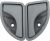Viviance Manija de puerta interior delantera izquierda y derecha compatible con Renault Kangoo I 1997-2007 Twingo I 1993-2007 – Type A Gris izquierdo y derecho
