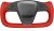 Funda de volante MEWANT cosida a mano en cuero PU rojo perforado para Tesla Yoke Model S Plaid 2021-2023 / Model X 2021-2023, accesorios volante Tesla Yoke