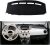 Cubierta Tablero Para Fiat 500 500c 500e 2007-2024 Cubierta Tablero Instrumentos Antideslizante Antisuciedad Alfombrilla Parasol Protector Funda Salpicadero(Left Hand Black)