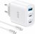 TOPADRE Cargador USB C 65W, 3-Ports Cargador Carga Rápida con 1M 60W Cable