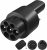 EV Adaptador de Carga Tipo 2 a NACS | 60A Adaptador Convertidor de EV Cable de Carga/Cargador Tipo 2 a NACS Coche Eléctrico Compatible con Tesla Model 3/X/S/Y
