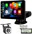 Pantalla para coche con CarPlay y Android Auto inalámbricos, pantalla de 7″ con Mirror Link, radio portátil con asistencia por voz, FM, AUX y cámara trasera