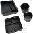 Cajas de almacenamiento para consola central Tesla Model Y Juniper 2025 y Model 3 Highland 2024 2025, organizador de reposabrazos, portavasos, accesorios Tesla, 3 piezas negro