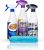 Kit esencial de limpieza Sisbrill Trio, limpieza y cuidado completo del coche, llantas, cuero, mosquitos y tapicería