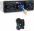 Radio de coche NHOPEEW 1 DIN con pantalla táctil de 2,7″, compatible con MP3, radio, manos libres, interfaz ISO, ecualizador, FM, Bluetooth, luces de colores, AUX, U Disk y carga Type-C