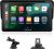 Estéreo Carpuride para coche, CarPlay y Android Auto inalámbricos, pantalla táctil HD 1080P de 7″, Bluetooth 5.0, Mirror Link, soporte para salpicadero de camión y RV