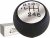 Samos® Pomo Palanca de Cambios 6 Velocidades compatible con Peugeot 207 208 307 308 407 807 2008 3008 5008 Expert y Citroën DS C3 C4 Picasso C5 C8 Jumpy [Algunos modelos girar la chapita(VIDEO)]